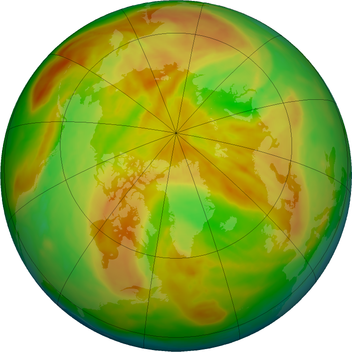 Arctic ozone map for 24 April 2016